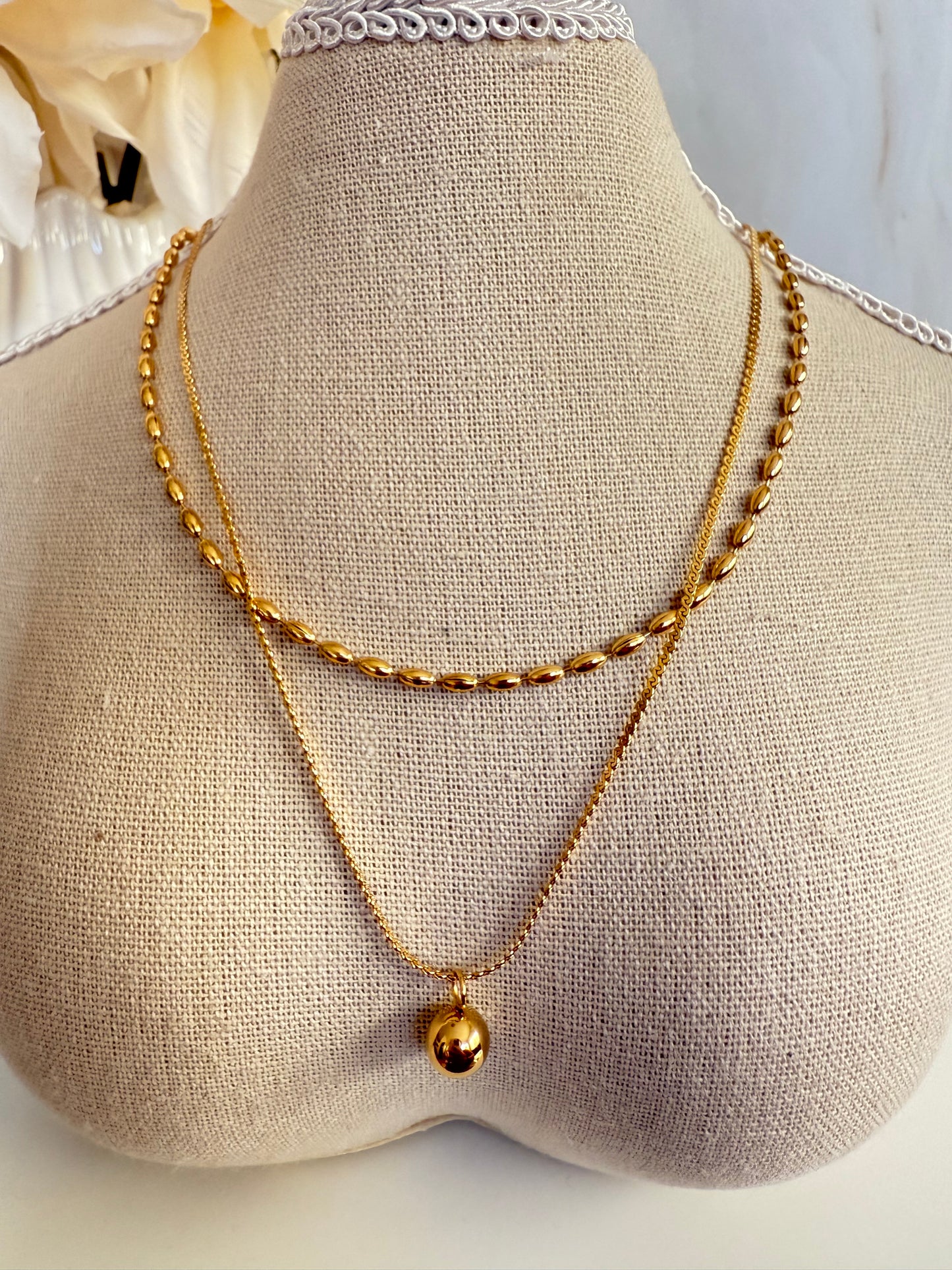 Golden Rice Necklace